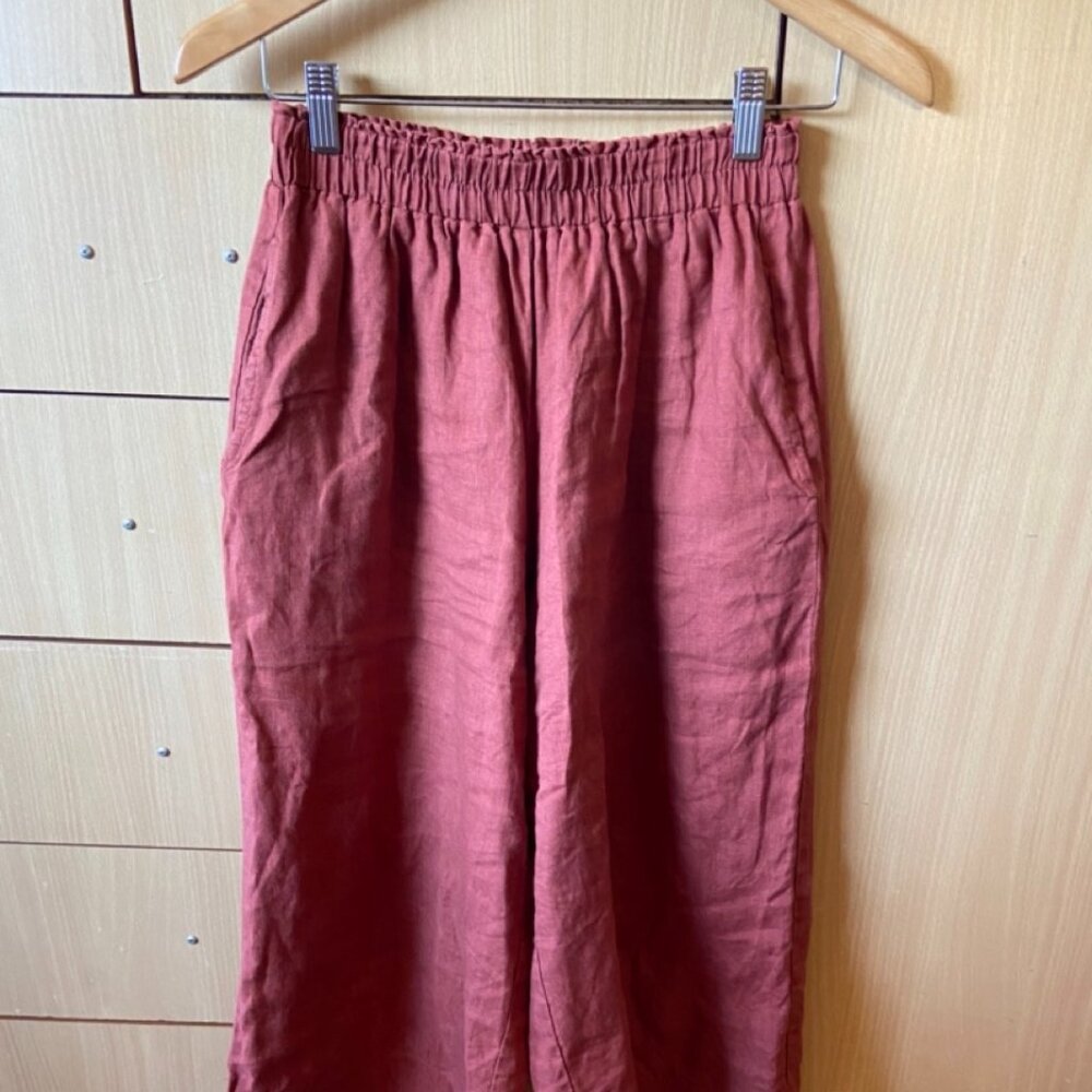 Pyne & Smith No. 11 Auburn Linen Cropped Culottes